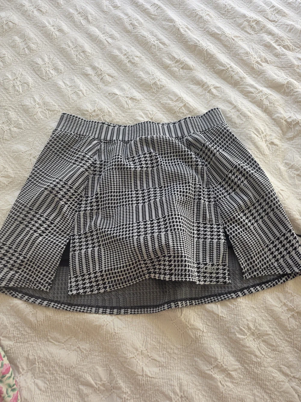 Black and White Plaid Women's Skirt